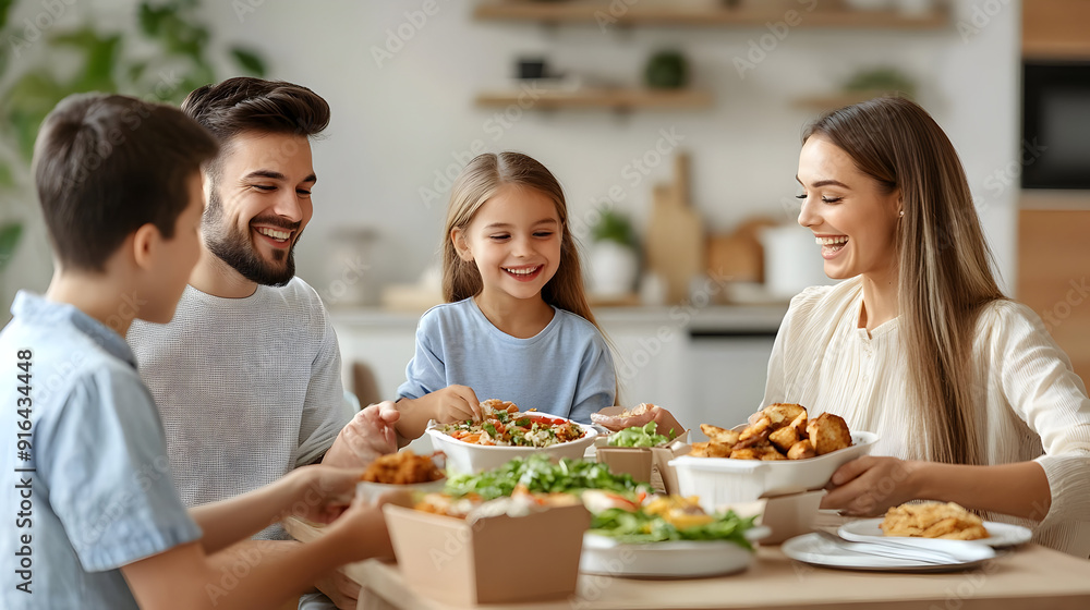 Happy Family Enjoying Meal Together - Photo Happy Family Enjoying Meal Together - Photo
