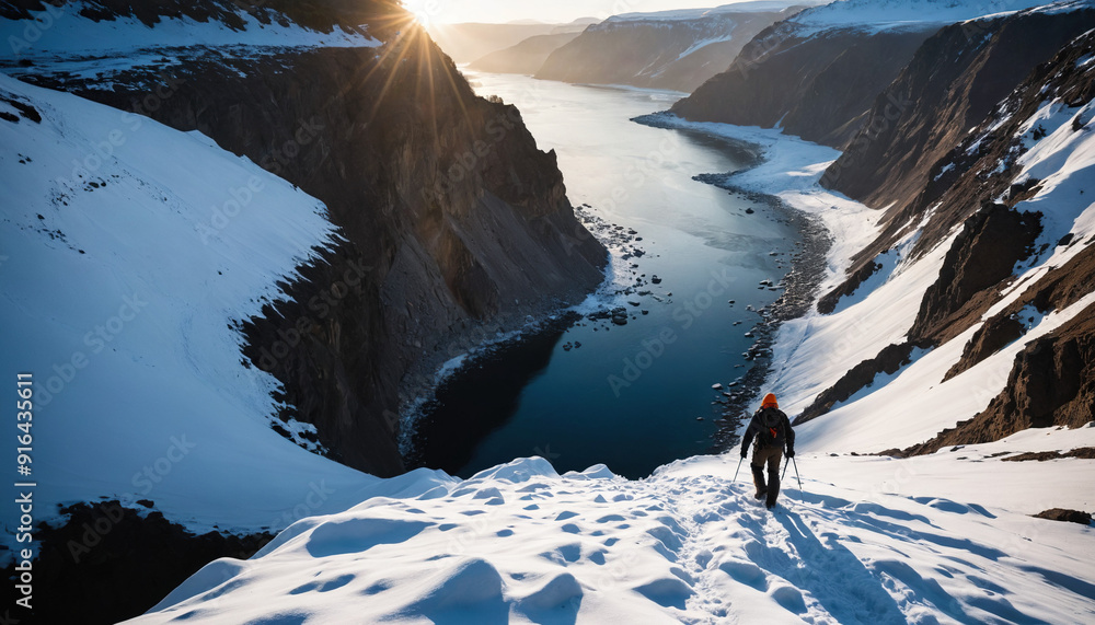 Bay Unknowns in Snowy Winter: The Trailblazer's Globetrot Immersed in Landslide