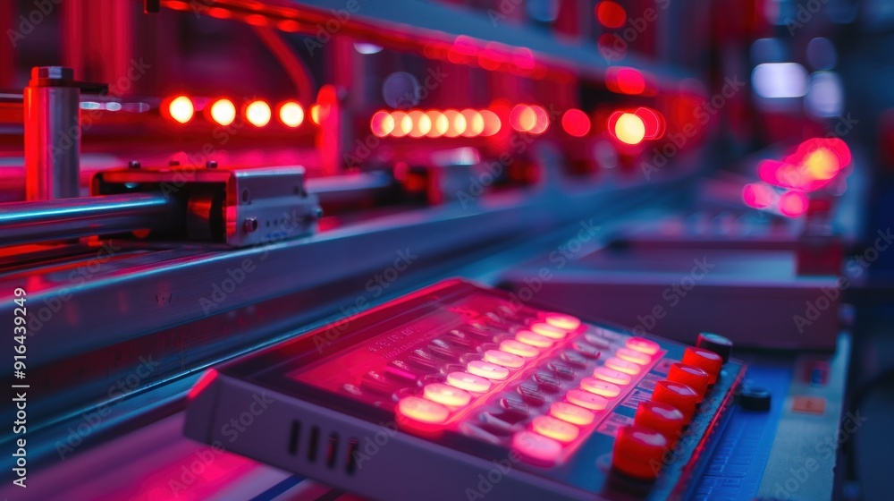 Industrial Control Panel Closeup Industrial Control Panel Closeup