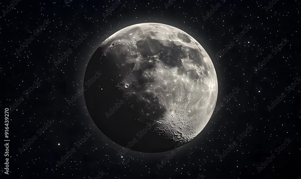 full moon in a clear night sky, prominently against a backdrop of stars and hint of the Milky Way. full moon in a clear night sky, prominently against a backdrop of stars and hint of the Milky Way.