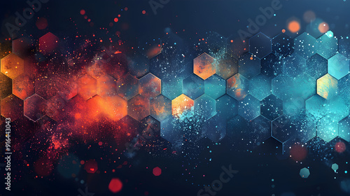 Hintergrund mit geometrischem Muster, made by AI