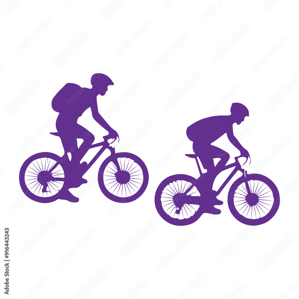 Obraz premium Bicycle icon. Bicycle race symbol. Cycling race flat icon. Cyclist sign. Road Cyclist Silhouette. sports, riders silhouettes cycling silhouette 