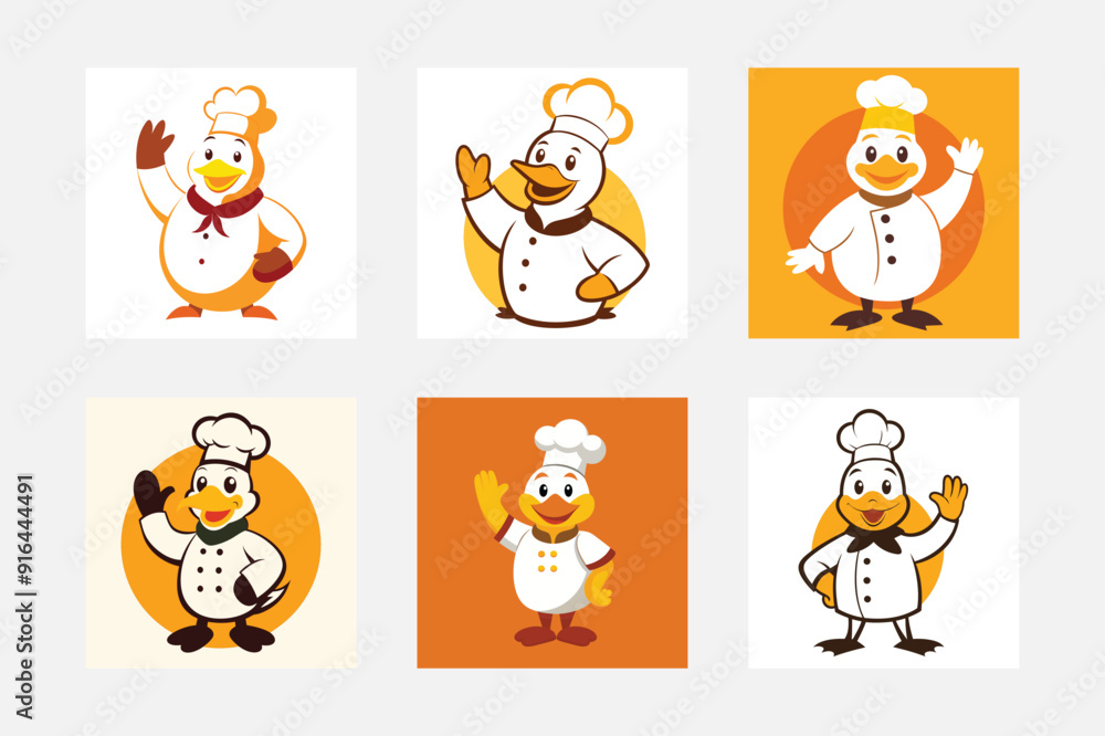 A lovely duck logo vector illustration. A lovely duck logo vector illustration.