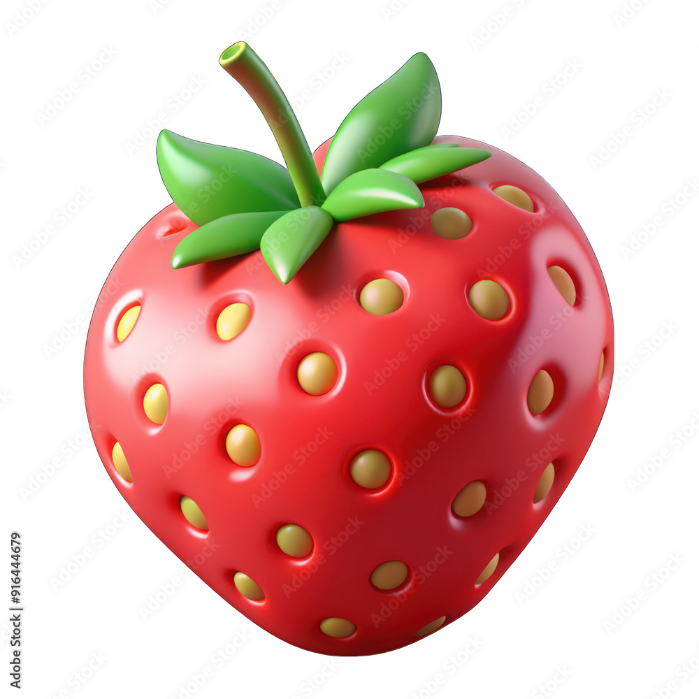 Fototapeta premium Strawberry 3d on transparent background
