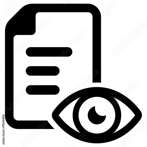 Open visibility documents icon