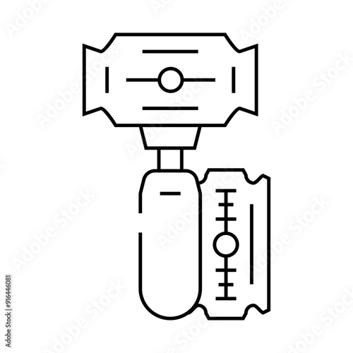 blade callus remover line icon vector. blade callus remover sign. isolated contour symbol black illustration