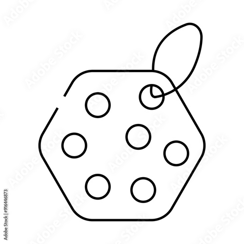 sponge callus remover line icon vector. sponge callus remover sign. isolated contour symbol black illustration