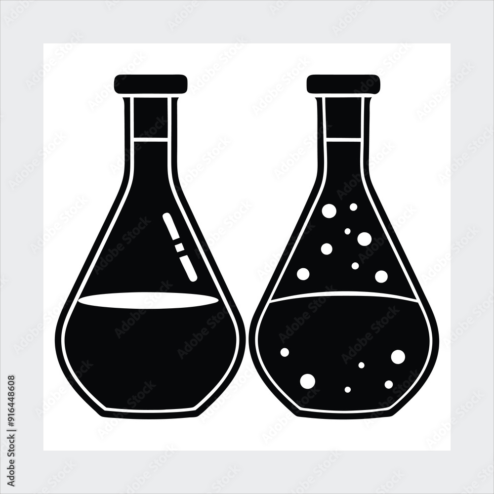 Science jar vector illustration Science jar vector illustration