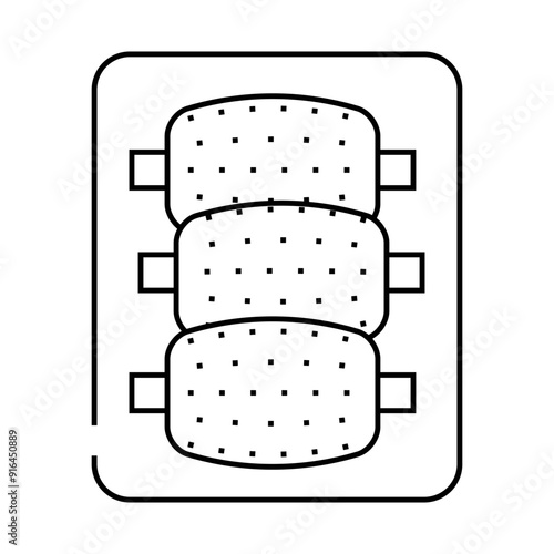 nozzles for callus remover line icon vector. nozzles for callus remover sign. isolated contour symbol black illustration