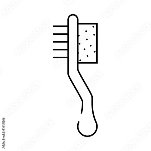 brush and callus remover line icon vector. brush and callus remover sign. isolated contour symbol black illustration