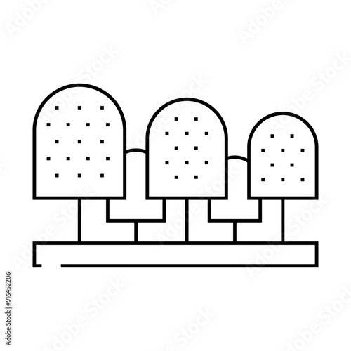 burs and cutters for cleaning and removing calluses line icon vector. burs and cutters for cleaning and removing calluses sign. isolated contour symbol black illustration