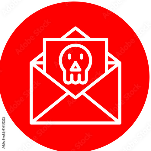 Blackmail Vector Line White Circle Red