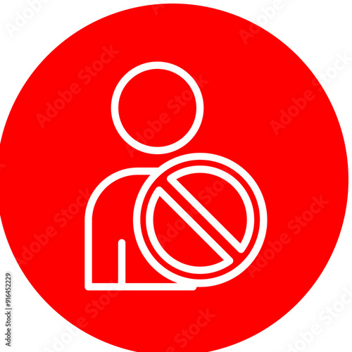 Blaklist Vector Line White Circle Red