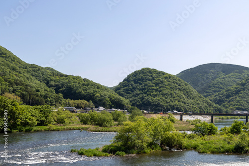 Asahi River in Okayama, Japan.