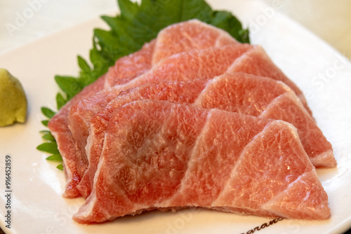 High grade fatty tuna fillet otoro photo