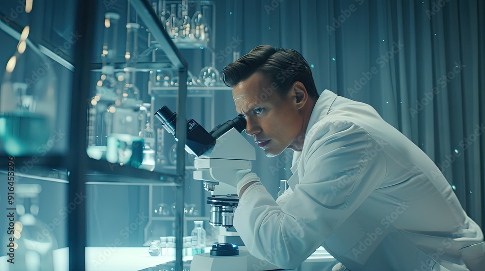 Inquisitive mind at work in the laboratory Inquisitive mind at work in the laboratory