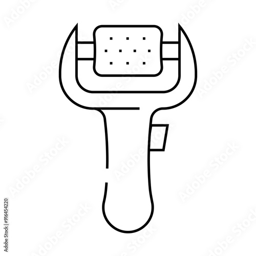 foot grooming tool callus remover line icon vector. foot grooming tool callus remover sign. isolated contour symbol black illustration