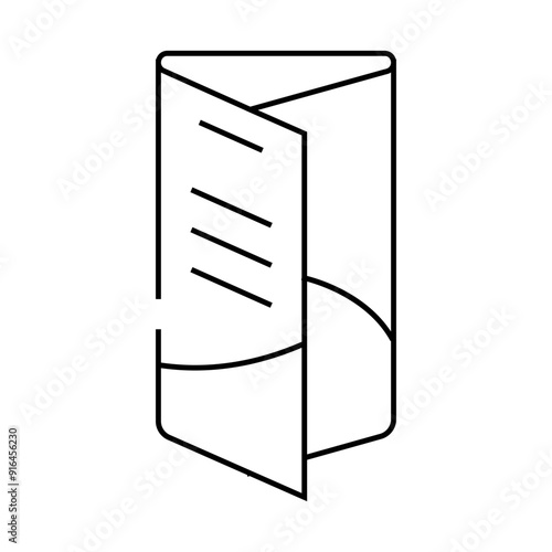 info booklet line icon vector. info booklet sign. isolated contour symbol black illustration