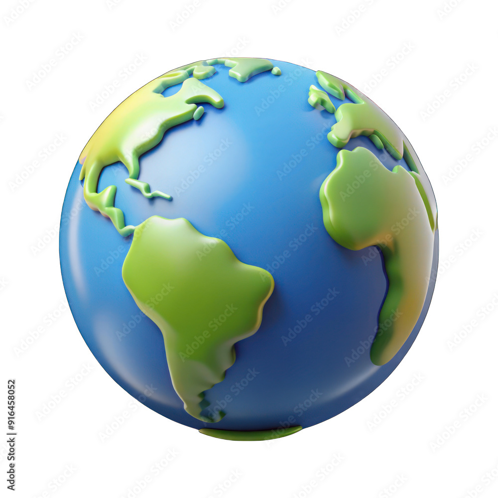 Naklejka premium World globe 3d isolated on transparent background