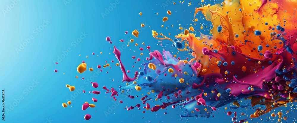 Abstract Colorful Explosion of Paint