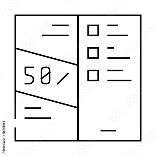 promotional booklet line icon vector. promotional booklet sign. isolated contour symbol black illustration
