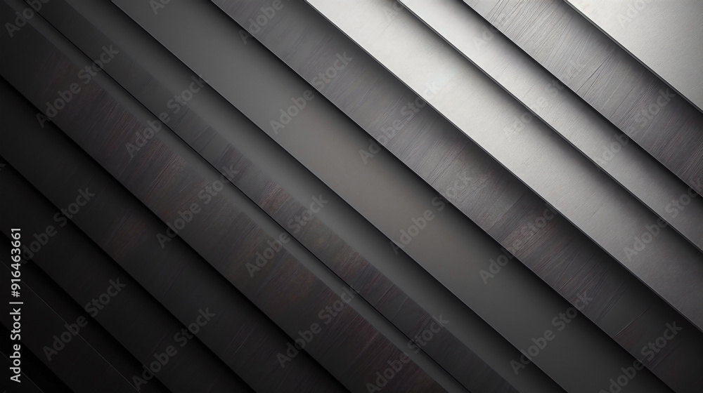 Obraz premium Grey black metal stack wallpaper