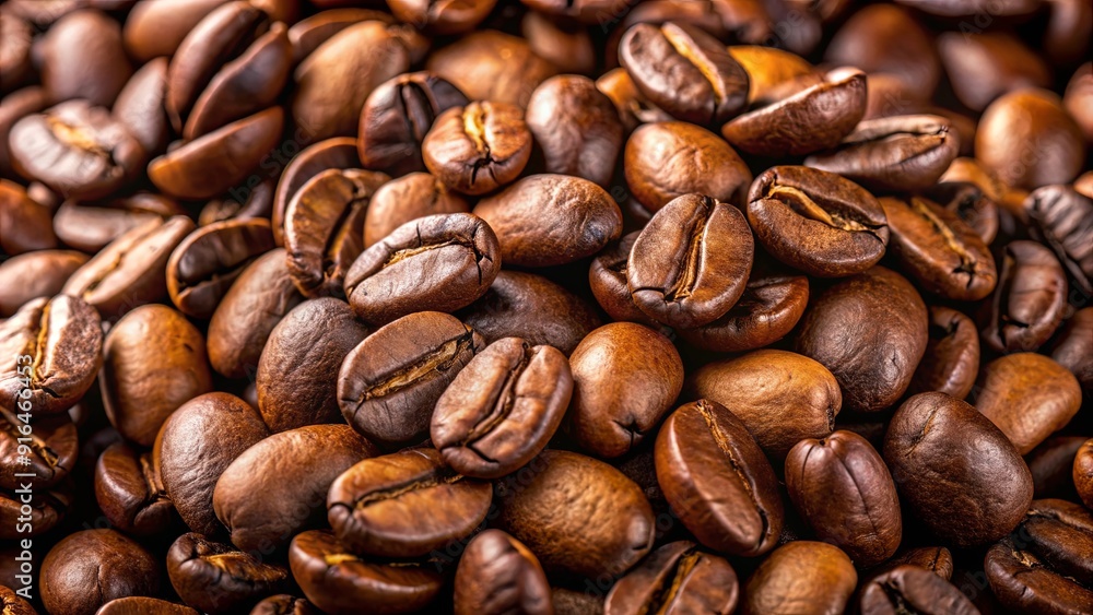 Close-up of a stack of Brazilian black coffee beans, Brazilian, black, coffee, beans, stack, close-up, roasted, aroma, caffeine Close-up of a stack of Brazilian black coffee beans, Brazilian, black, coffee, beans, stack, close-up, roasted, aroma, caffeine
