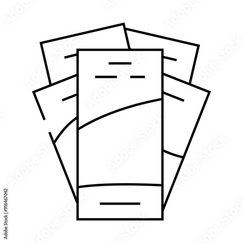 advertising brochures line icon vector. advertising brochures sign. isolated contour symbol black illustration