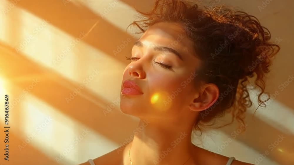 Portrait of a woman, physique, and skincare regimen in a studio for dermatology, beauty, and the use of light and shadow for an art deco look Portrait of a woman, physique, and skincare regimen in a studio for dermatology, beauty, and the use of light and shadow for an art deco look