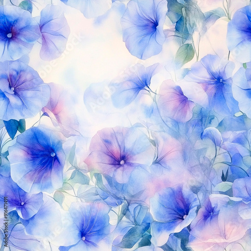 seamless watercolor floral primitive wallpaper
