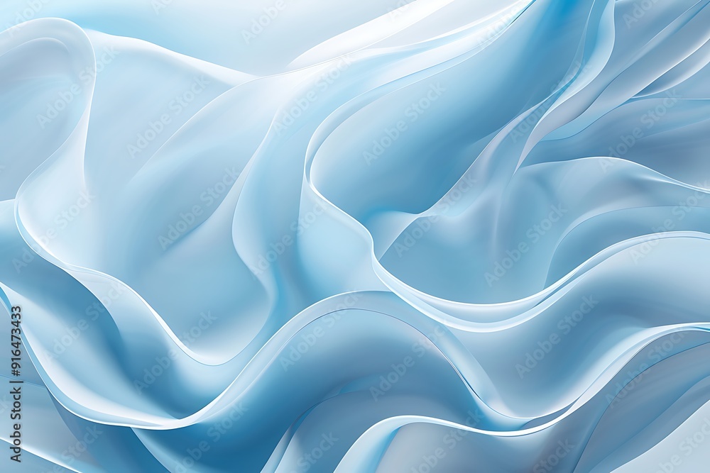 Obraz premium Abstract Blue Fabric Waves