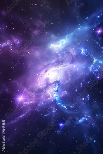 abstract space sky with stars and nebula 