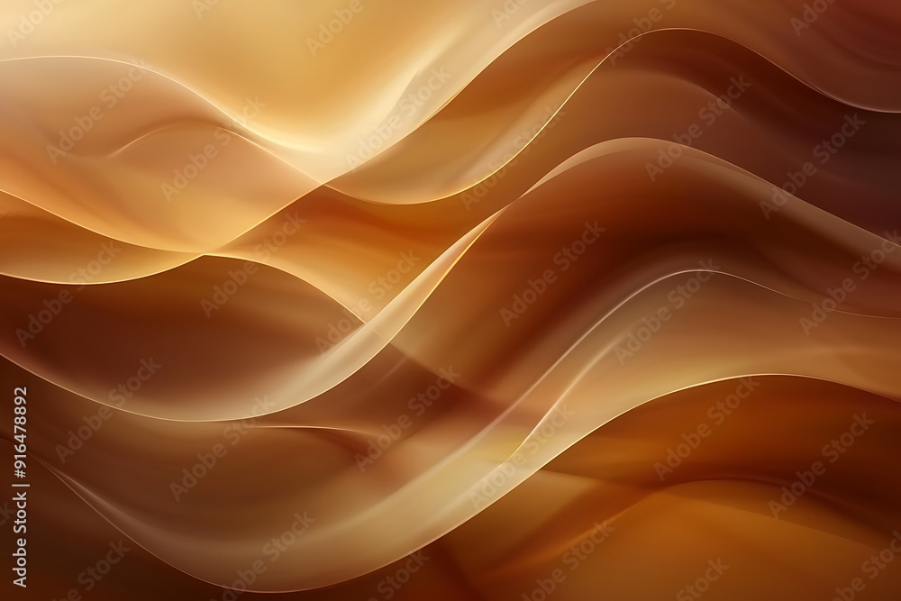 Obraz premium Abstract Golden Waves