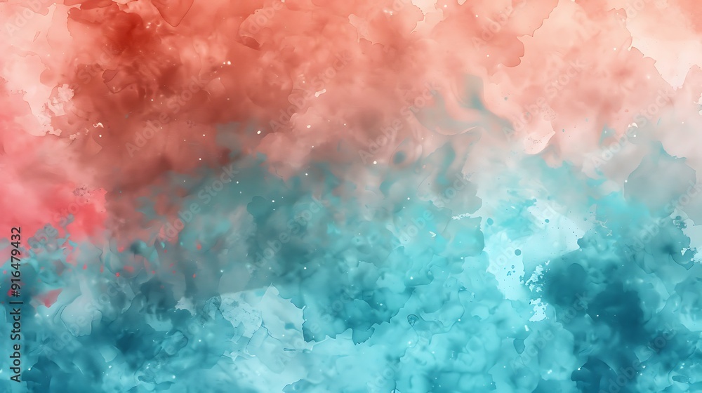A background of abstract watercolor blends, blending soft turquoise and coral colors seamlessly, with a refreshing and calming feel, delicate texture, hd quality, natural look. --ar 16:9 --v 6. A background of abstract watercolor blends, blending soft turquoise and coral colors seamlessly, with a refreshing and calming feel, delicate texture, hd quality, natural look. --ar 16:9 --v 6.