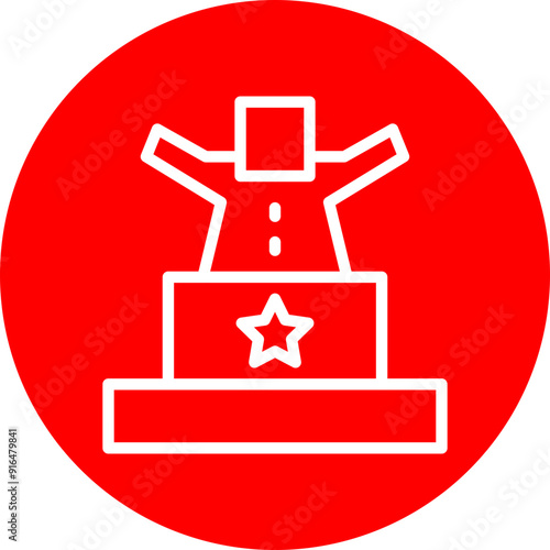 Jackbox Vector Line White Circle Red