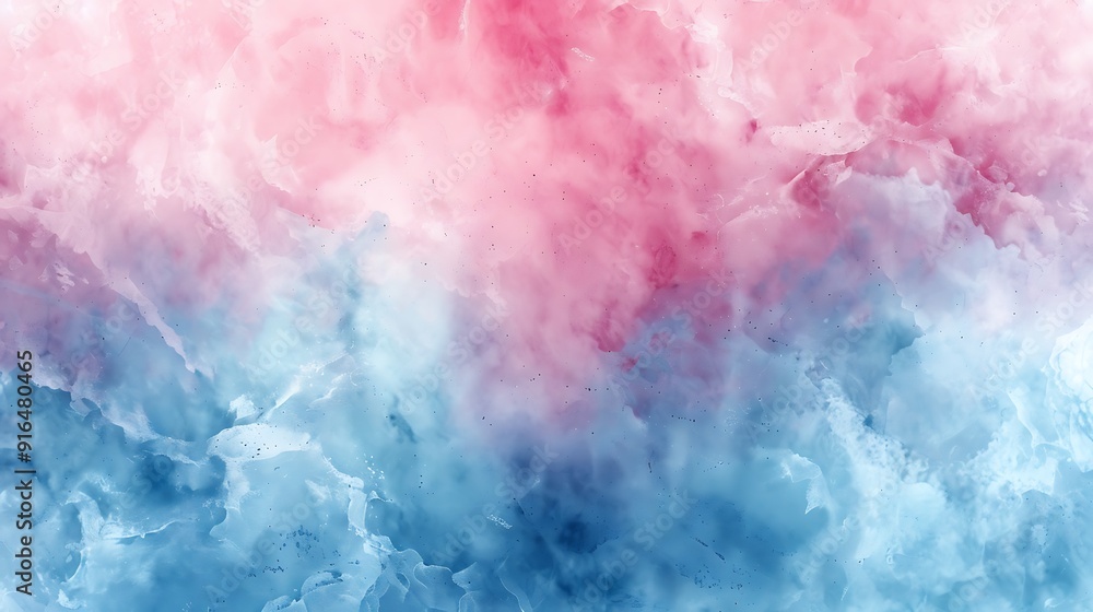 Fototapeta premium A background of abstract watercolor blends, smooth transitions of soft pastel colors blending seamlessly, light blue and pink hues, with a dreamy and ethereal feel, subtle texture, hd quality,