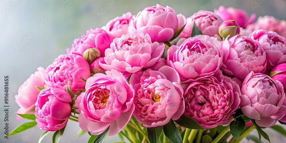 Close up of a beautiful bouquet of pink peonies, flowers, pink, peonies, bouquet, floral, blooming, vibrant, garden, nature Close up of a beautiful bouquet of pink peonies, flowers, pink, peonies, bouquet, floral, blooming, vibrant, garden, nature