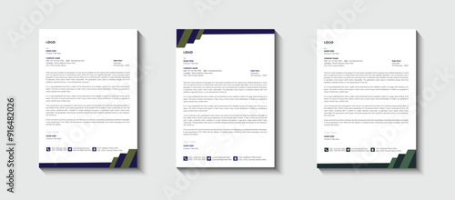 Modern corporate letterhead template design