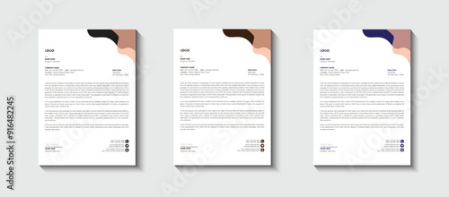 Modern corporate letterhead template design