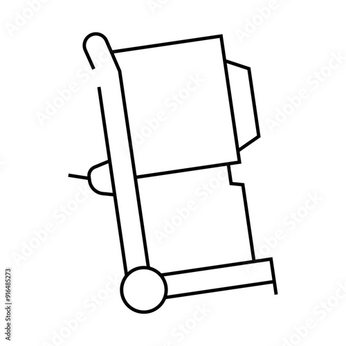 delivery and installation of equipment line icon vector. delivery and installation of equipment sign. isolated contour symbol black illustration