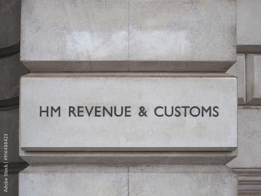 HM Revenue and Customs sign in London HM Revenue and Customs sign in London