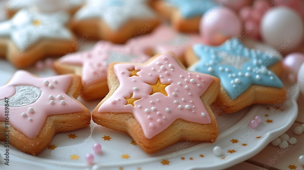 Decorative Star Shaped Cookies Decorative Star Shaped Cookies