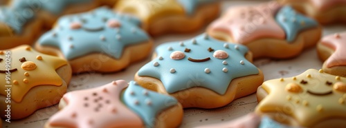 Decorated Star Shaped Cookies