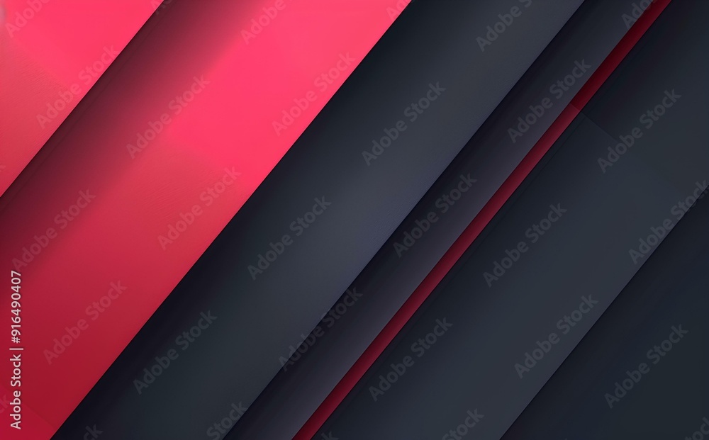 Red abstract background with diagonal lines and shadows on a black gradient background for a modern design for business presentation or social media banner. Red abstract background with diagonal lines and shadows on a black gradient background for a modern design for business presentation or social media banner.