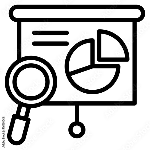 Market Analysis Icon For Design Element