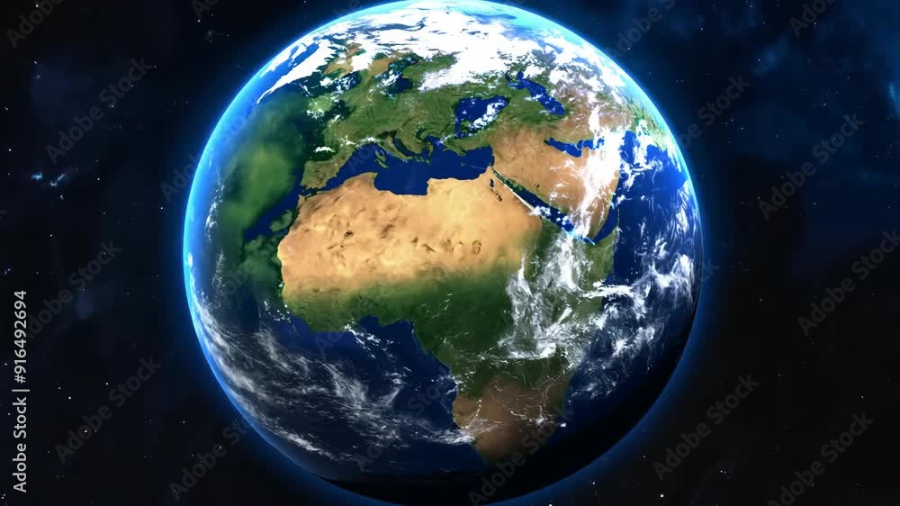 3D Illustration of Earth from Space