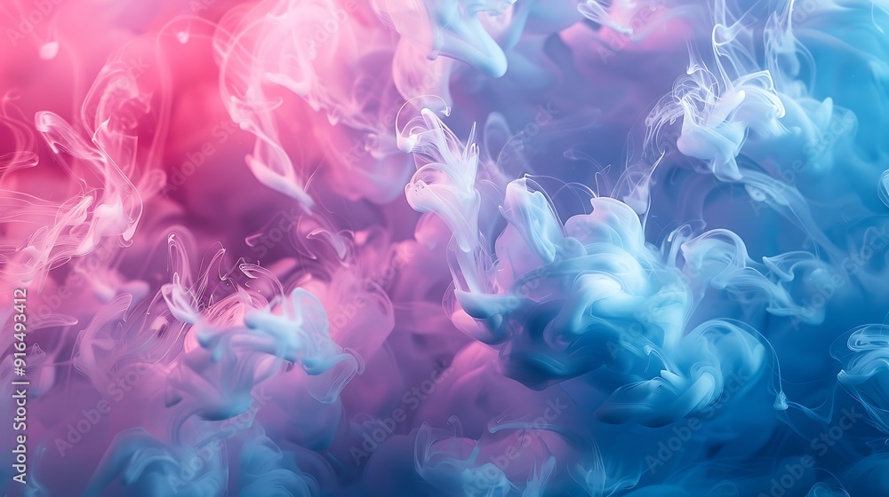 Obraz premium A background of liquid ink texture, flowing ink patterns with vibrant pink and blue colors, abstract and dreamy look, hd quality, natural look. --ar 16:9 --v 6.0 --s 250 --style raw