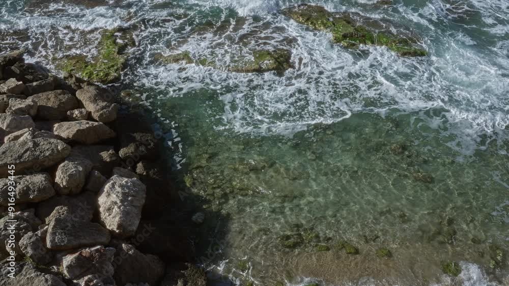 Coastal rocks and clear turquoise water near the shore of gallipoli in puglia, italy, europe, showcasing the natural beauty of the adriatic sea, scenic outdoor landscape, and vibrant seaside ambiance. Coastal rocks and clear turquoise water near the shore of gallipoli in puglia, italy, europe, showcasing the natural beauty of the adriatic sea, scenic outdoor landscape, and vibrant seaside ambiance.