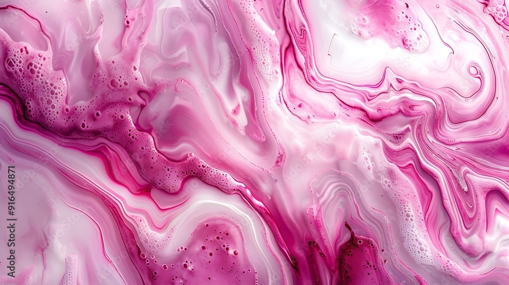 Obraz premium A background of marble swirls, sophisticated marble patterns with flowing lines, pink and white colors, delicate veining, polished texture, elegant feel, hd quality, natural look. --ar 16:9 --v 6.