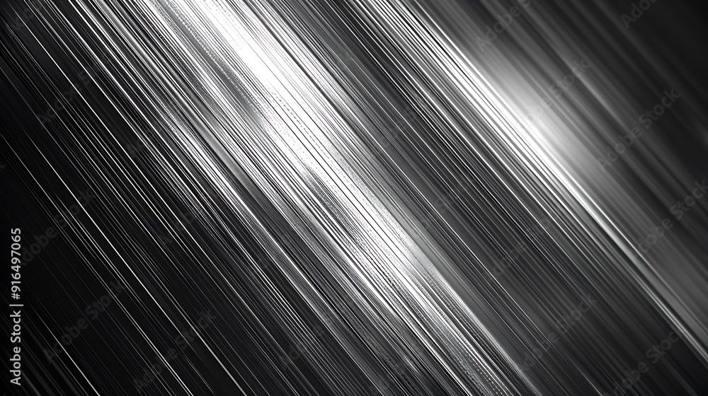 Obraz premium A background of metallic sheen, reflective surfaces with a brushed metal texture, steel color, sleek and shiny look, modern feel, hd quality, natural look. --ar 16:9 --v 6.0 --s 250 --style raw